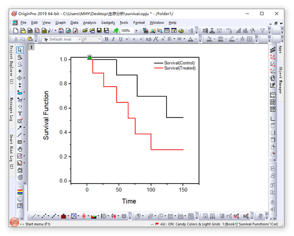 origin作图如何使用origin做生存分析