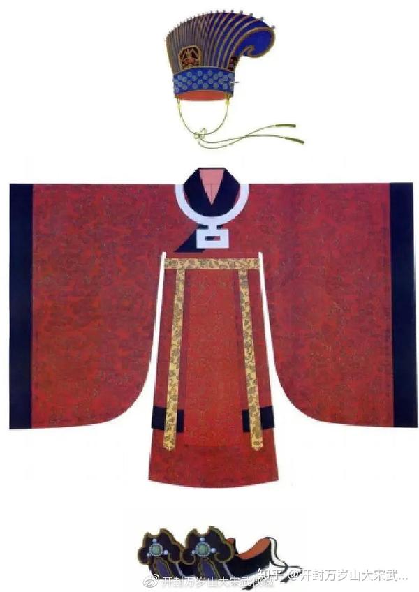 通天冠服是宋朝皇帝专用的次礼服或简礼服,是皇帝在大朝会,大册命等