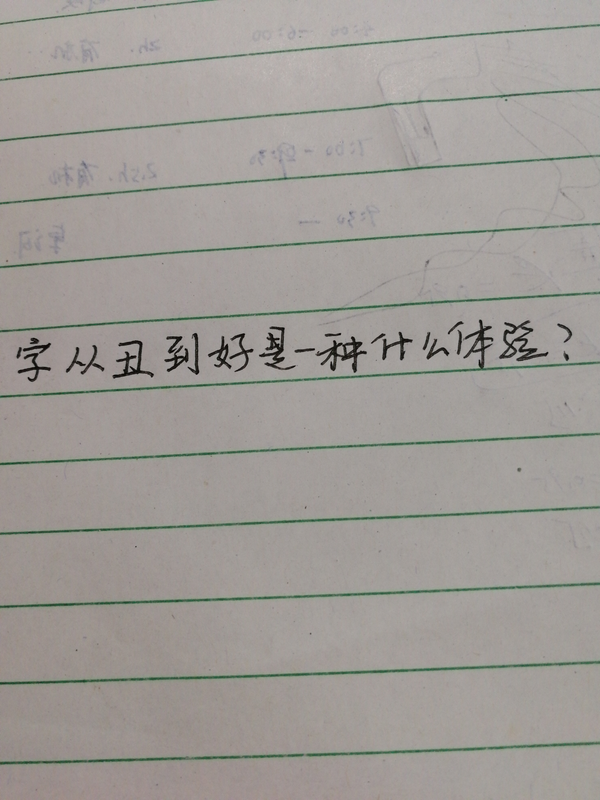 写字从丑到好是怎样一种体验?