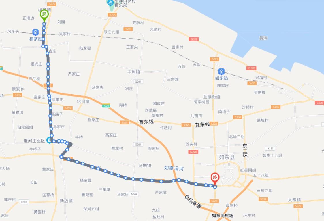 2021年最新江苏栟茶火车站途经公交车线路乘坐点及其运行时间查询表