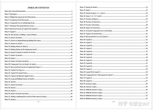 英文书法business penmanship教程(mills)目录索引整合版