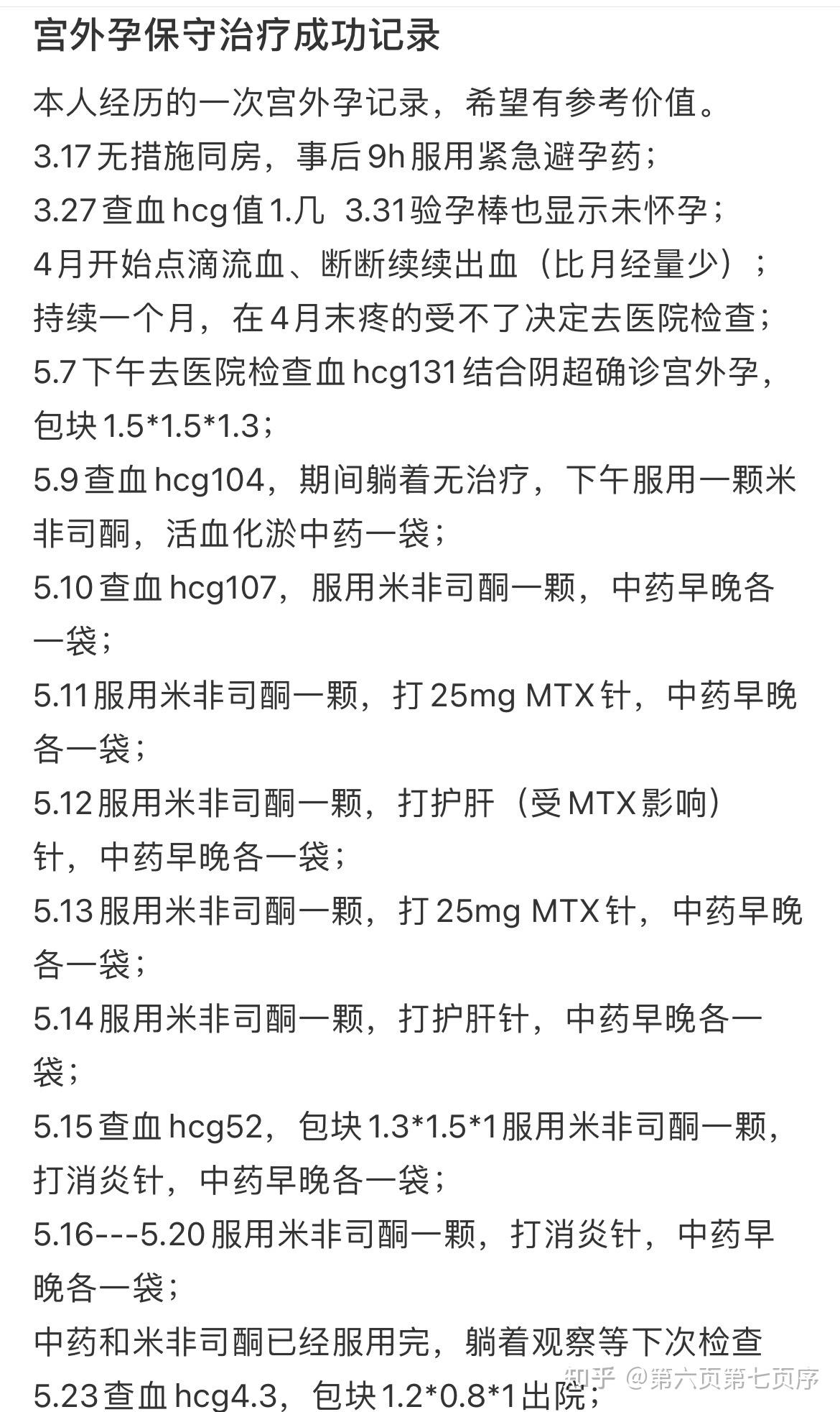宫外孕保守治疗成功经历
