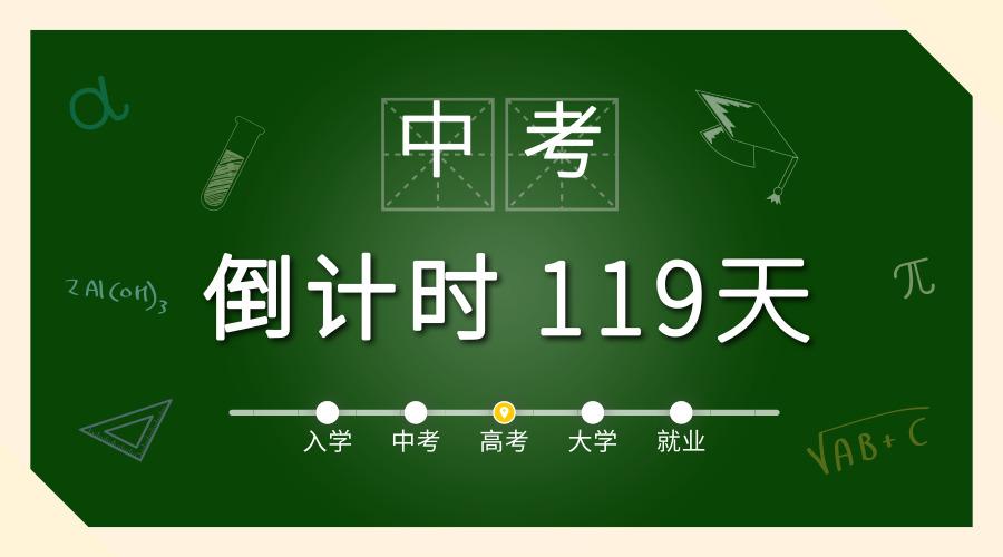 过了年,19年中考越来越近了,今天距中考还有119天时间,孩子们在拼成绩