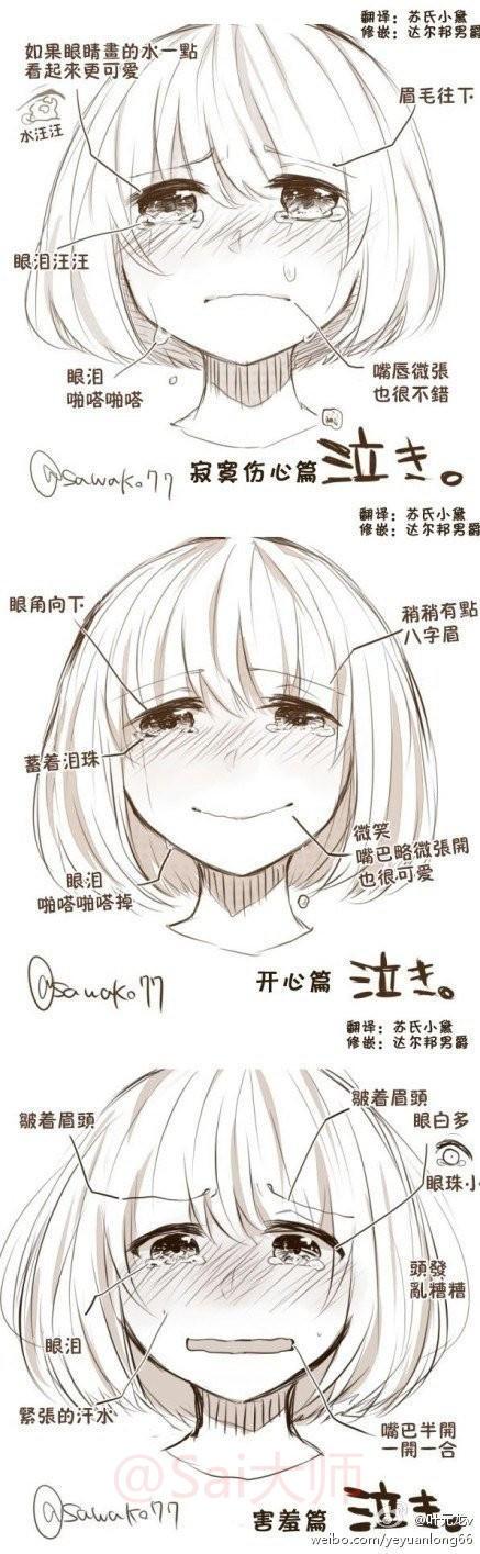 动漫绘画学习:画表情的技巧(漫画人物表情绘制)