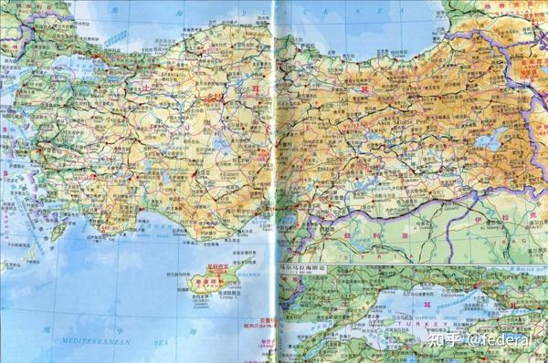 土耳其地形图