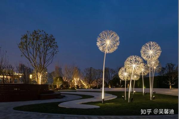 室外蒲公英草坪落地灯厂家铭星灯饰专业定制户外蒲公英景观灯