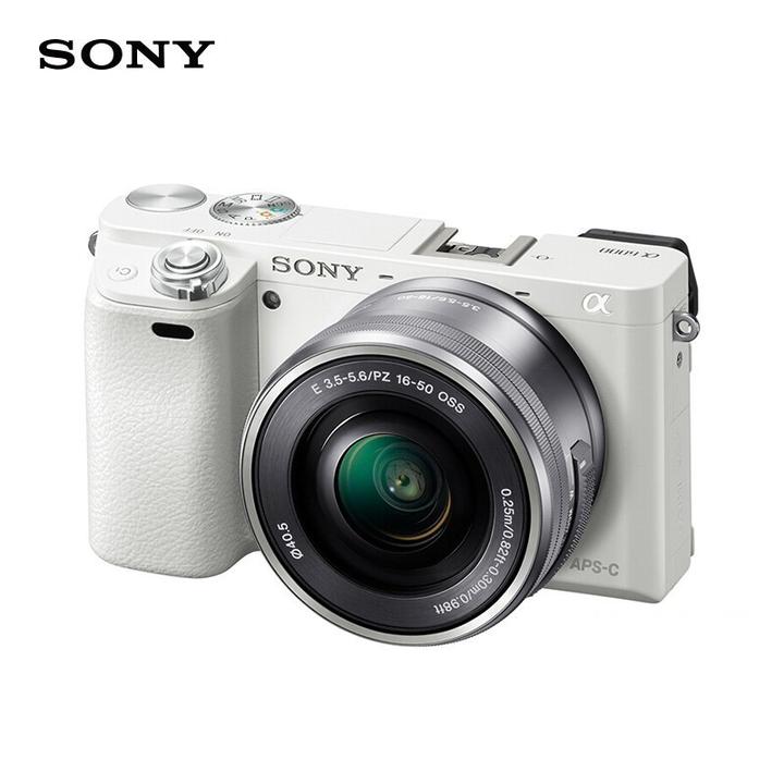 索尼(sony)alpha 6000l aps-c微单数码相机 标准套装 白色(selp1650