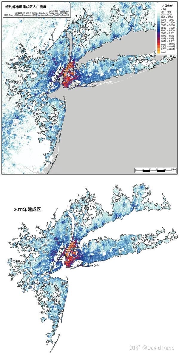 第23图:《纽约都市区建成区人口密度》