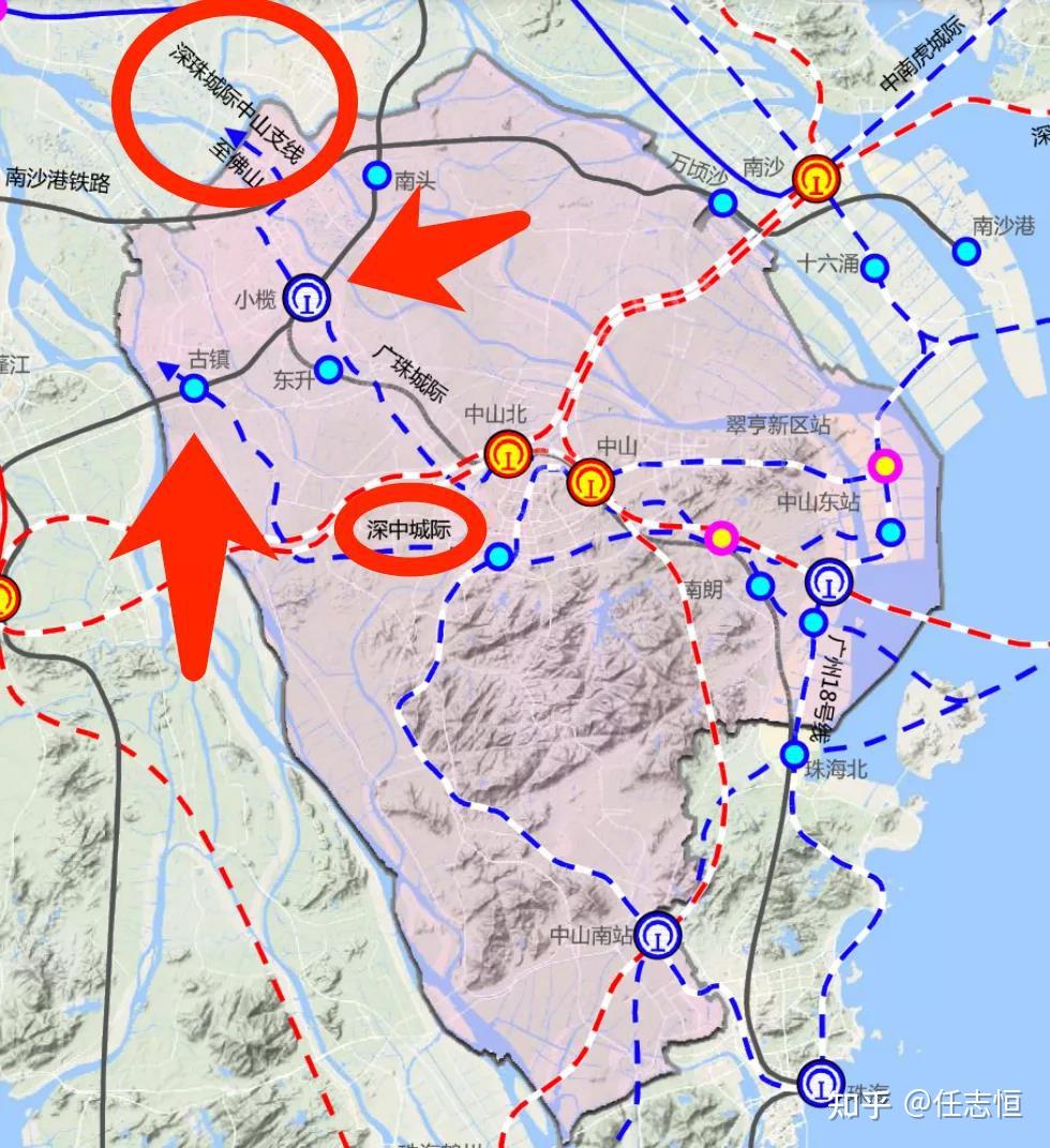 深中城际(规划中,深圳地铁33号线延长线,经马鞍岛,南朗,古镇!