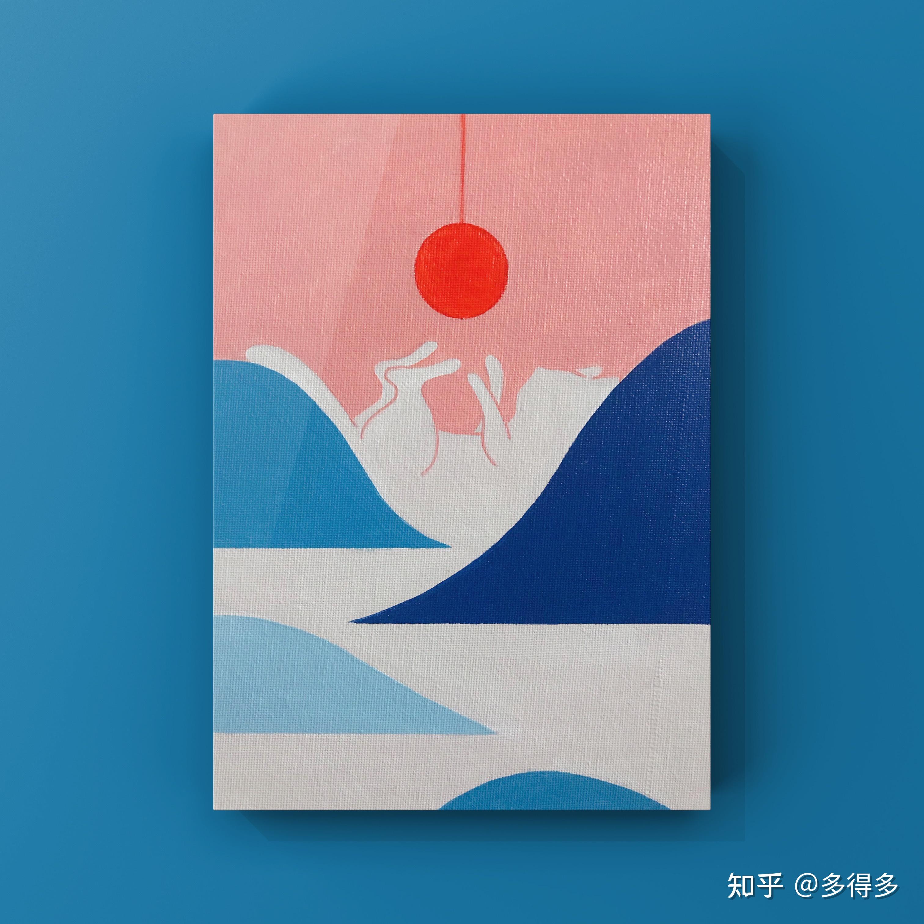 丙烯画|ins风装饰画|颜色步骤