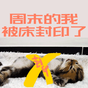 周末专用表情包gif:真羡慕有周末的人,可以肆无忌惮的