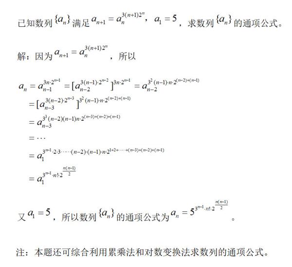 高考数列通项公式解题方法(5):迭代法,数学归纳法