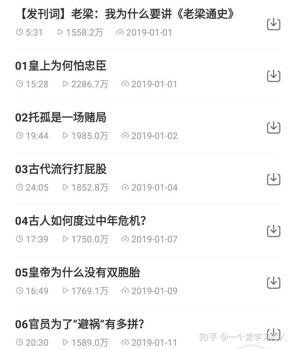 蜻蜓fm会员节目《老梁通史》,品味梁宏达的博闻强识,通晓古今.