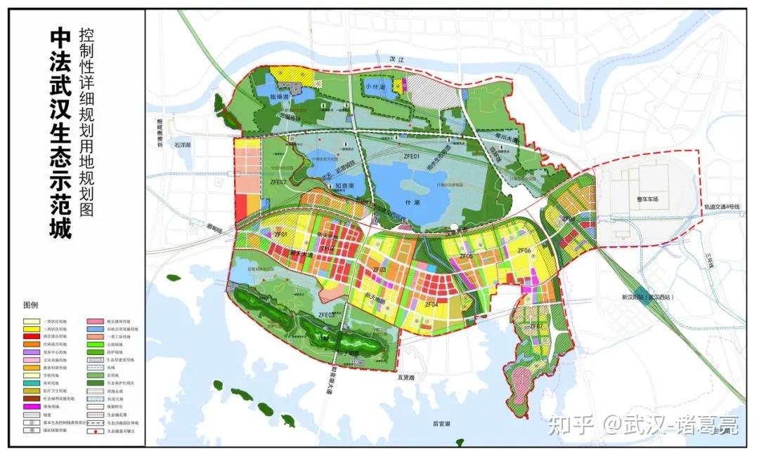 中法生态城服务区在建,行政区划属于蔡甸区,板块规划为中法半岛小镇