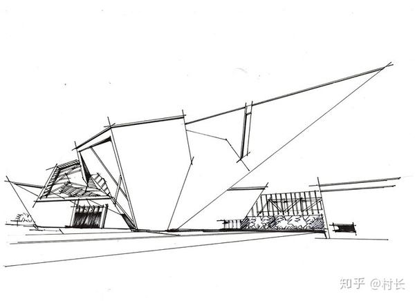 丹弗美术馆建筑手绘临摹步骤图一行手绘青岛手绘培训小组