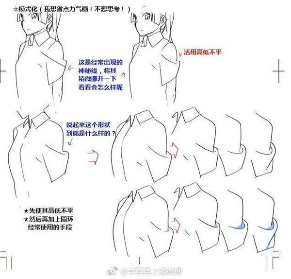 怎么画衣服的褶皱,服装绘画技法