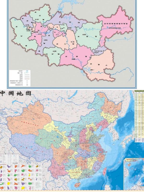 这是湖北省地图 最接近的是云南西藏新疆内蒙古东北以及华北海岸线图片