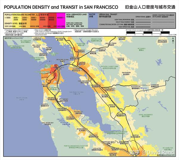 第16图:《旧金山人口密度与城市交通》