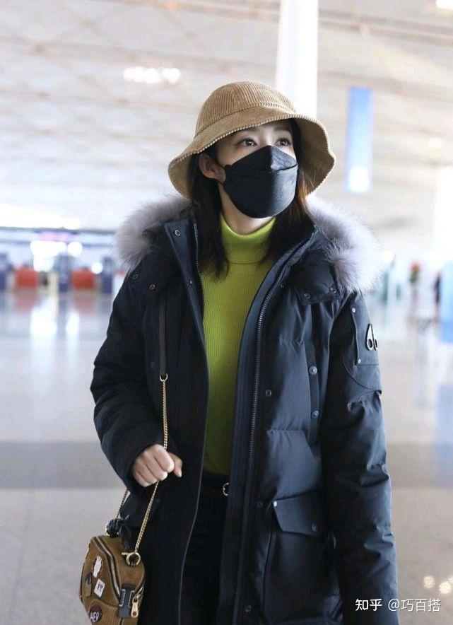 李沁冬日机场穿搭合集简单实用的穿衣技巧上身尽显女神范