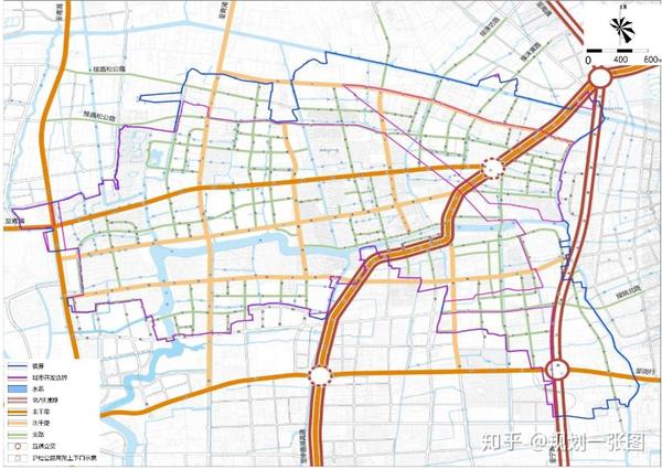 泗泾镇道路系统规划图(来源:泗泾镇总体规划草案)