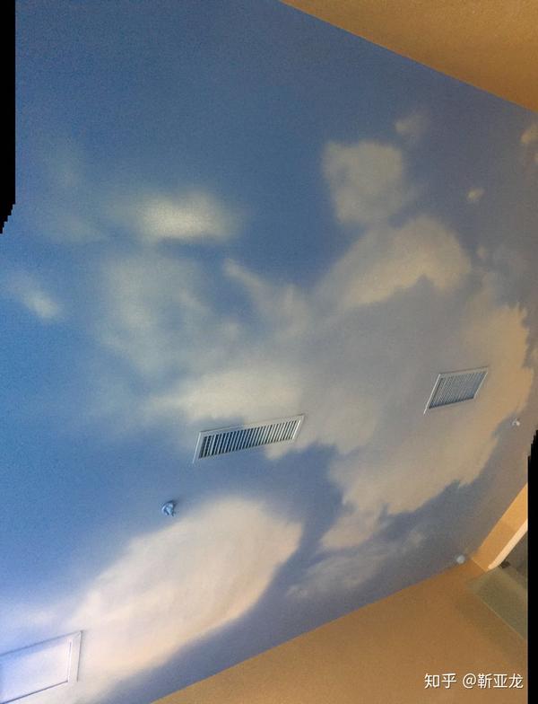 室内墙绘天花板画蓝天白云,用什么材料,专业老师解答一下吧.