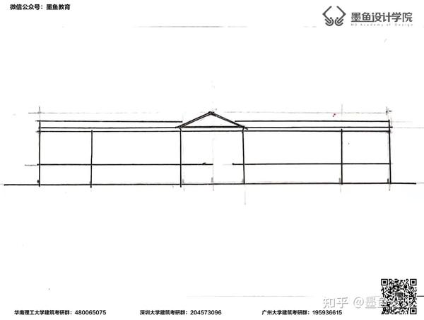 卢浮宫东立面 动态gif图    绘图步骤   step1:确定主体的比例关系