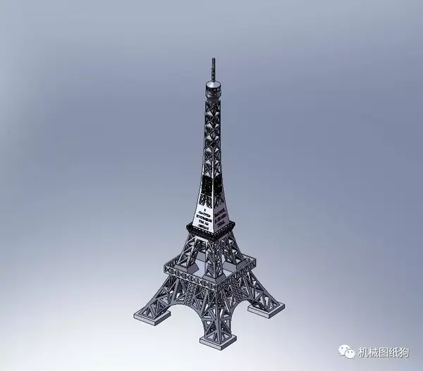 生活艺术eiffeltower埃菲尔铁塔模型3d图纸solidworks设计