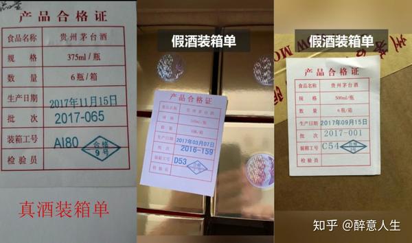 字母与数字的对应关系 生产日期与批次"1"的不同:真茅台酒产品合格证
