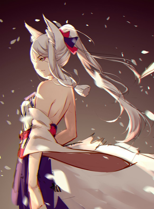 阴阳师手游 白狼 同人图 插画 壁纸