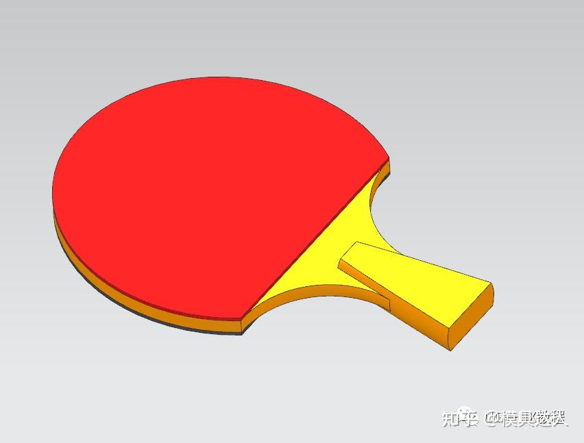ug/nx 一款乒乓球拍模型,超简单教学 知乎