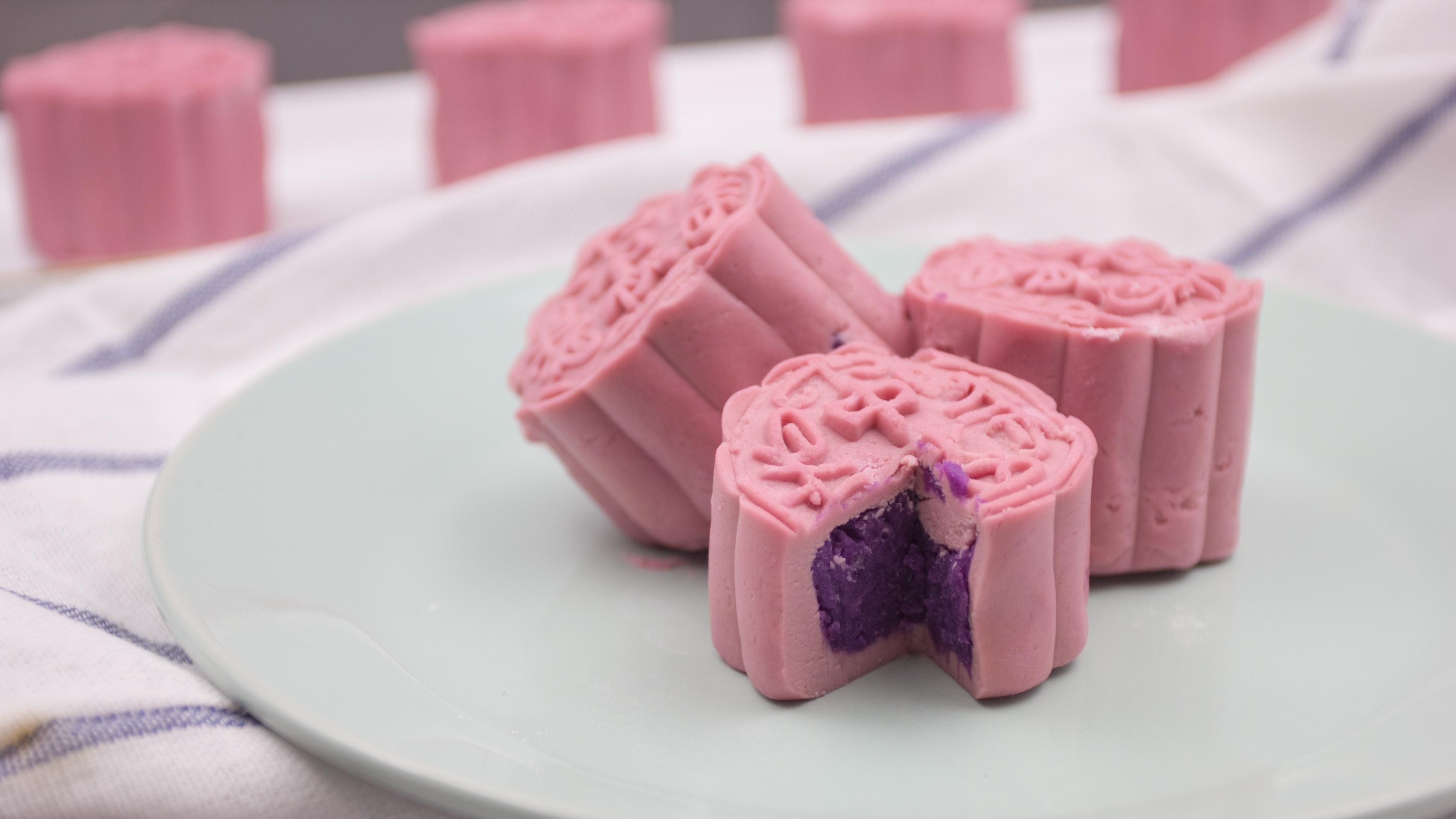 紫薯冰皮月饼附视频教程