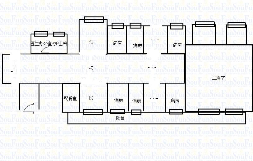 精神病院平面图图片