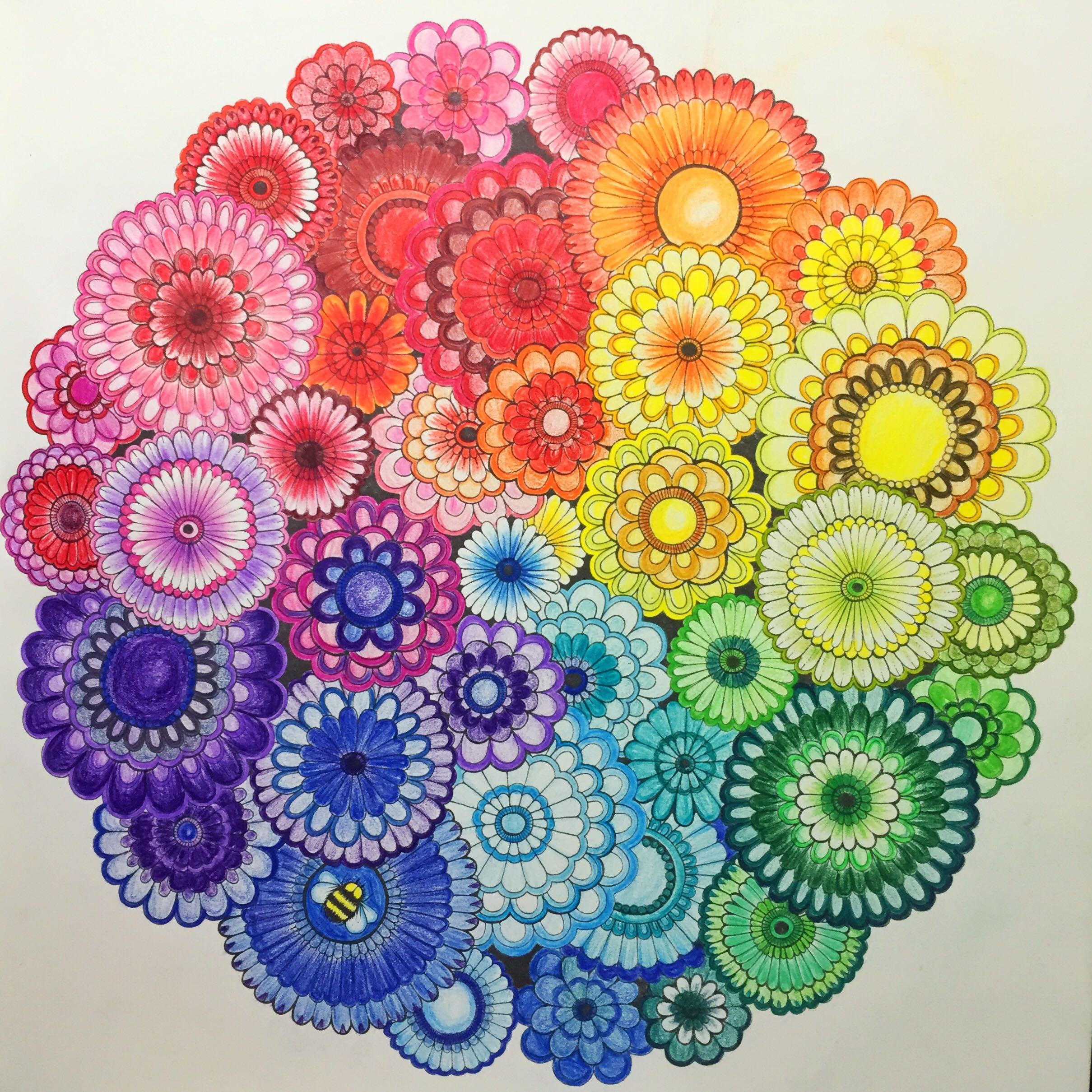 可以分享一下自己在《秘密花园》的涂色作品吗?