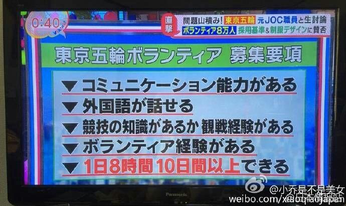 申请成为2020东京奥运会大学生志愿者需要具