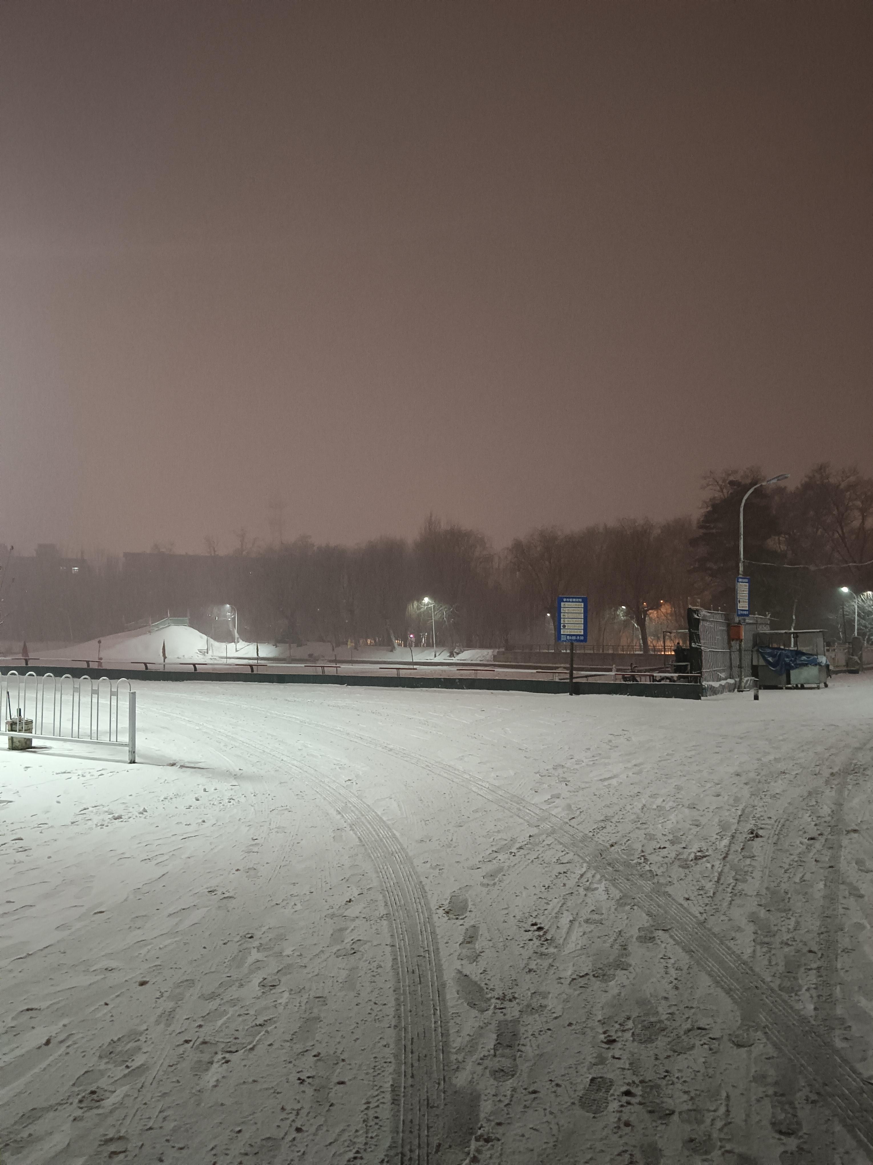 下雪的夜晚真实图片图片