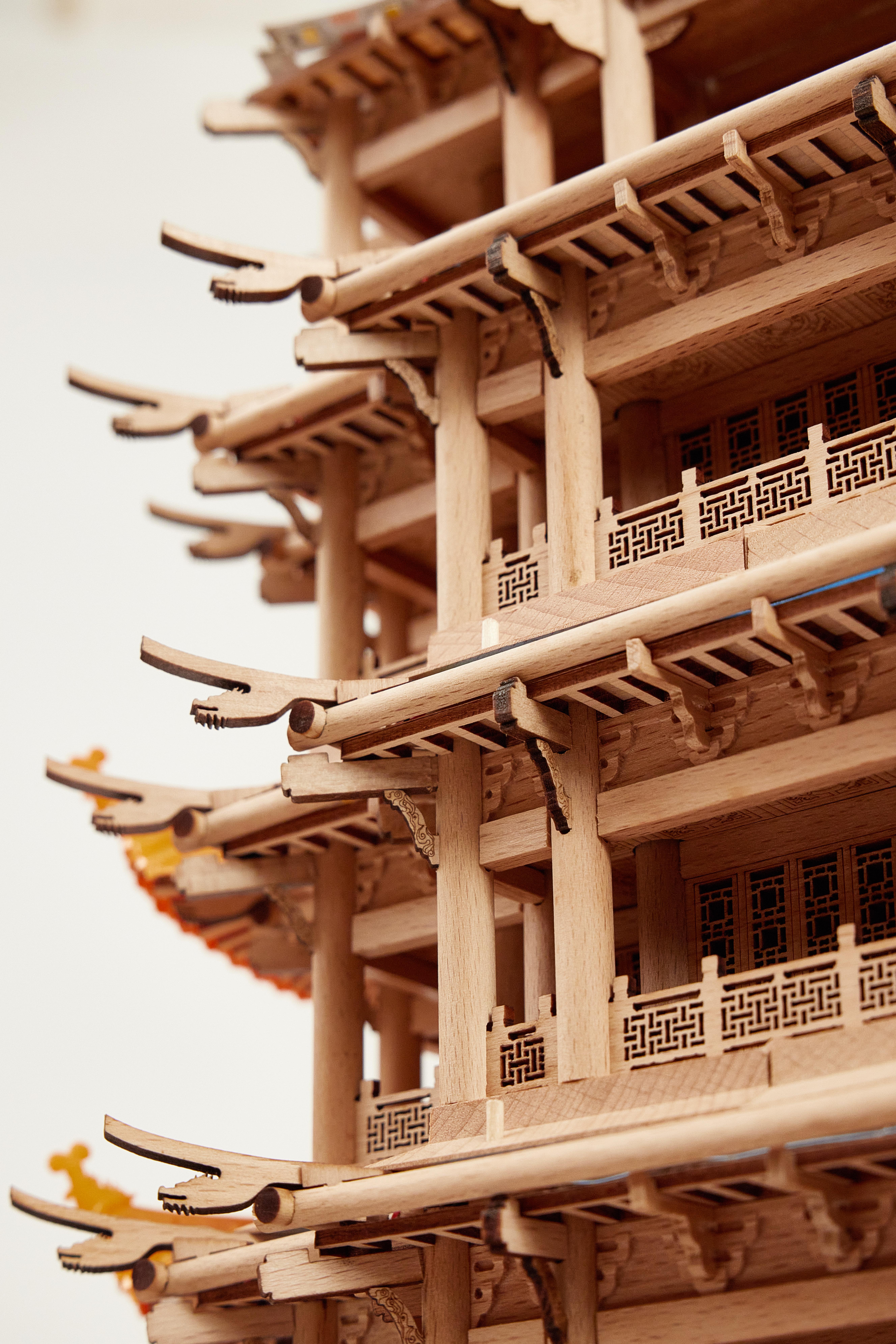 木言 的想法: 中国古建筑 榫卯结构黄鹤楼 | 分享最近拼装的玩具