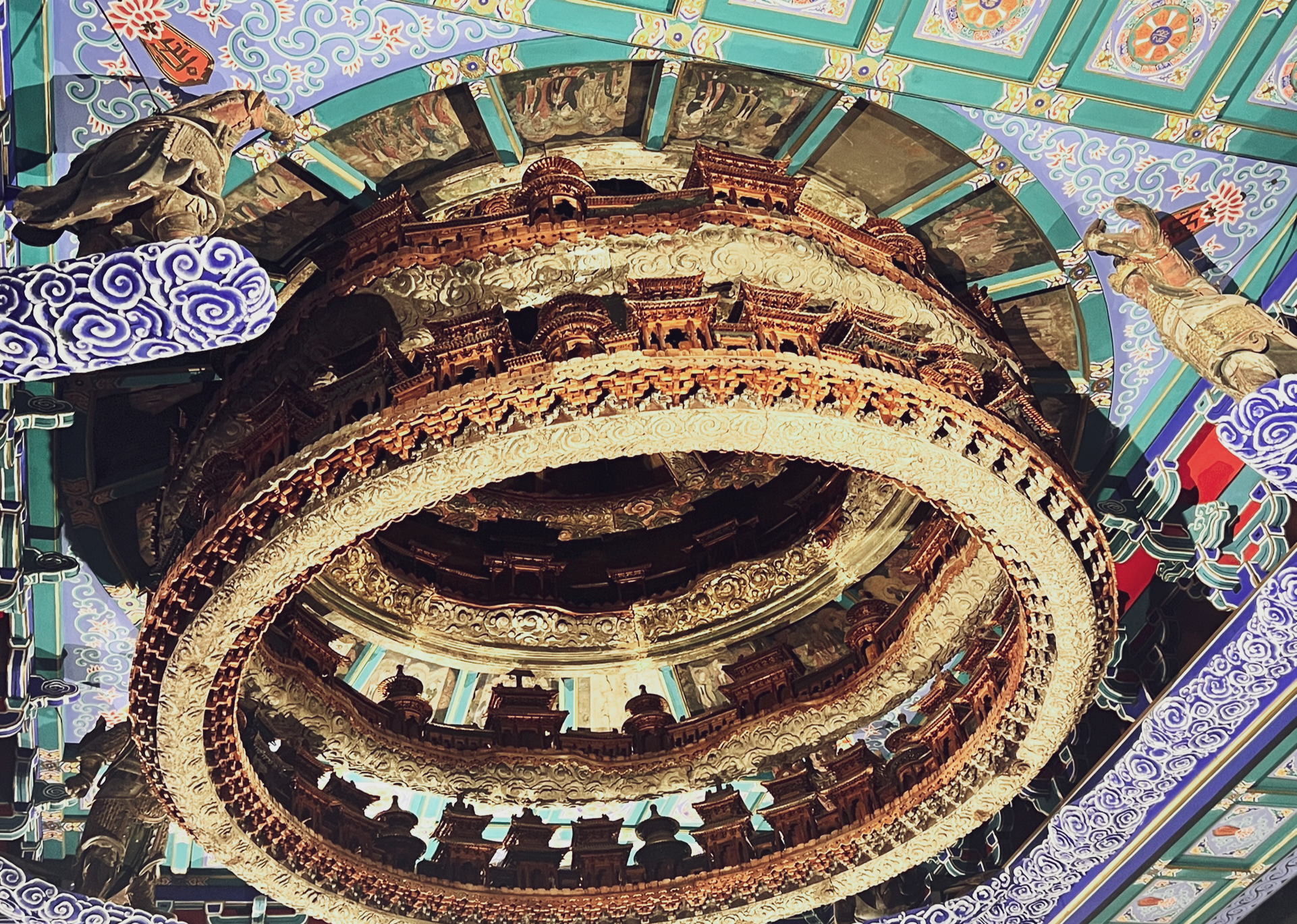 建筑的几何美学北京古建筑博物馆,隆福寺星空藻井这片600年颠沛晾离