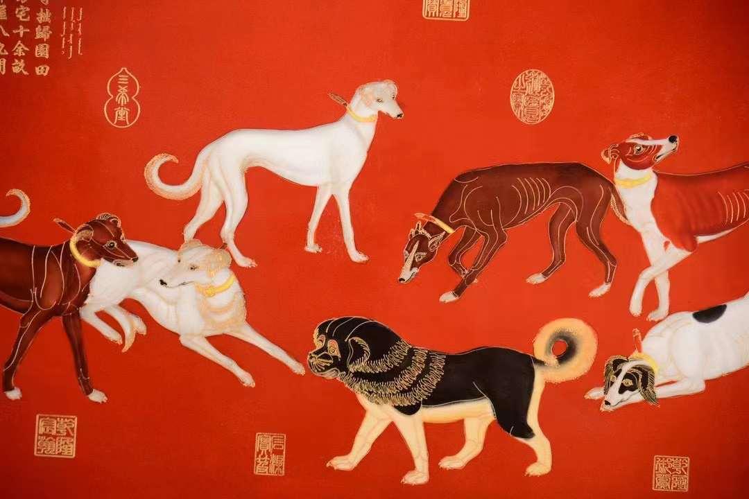 郎世宁的十犬图有几幅图片