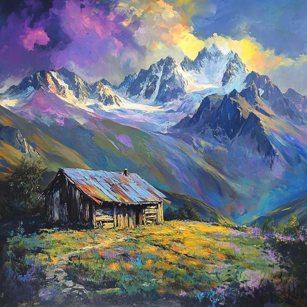 山君 的想法: 油画《高山秋色》