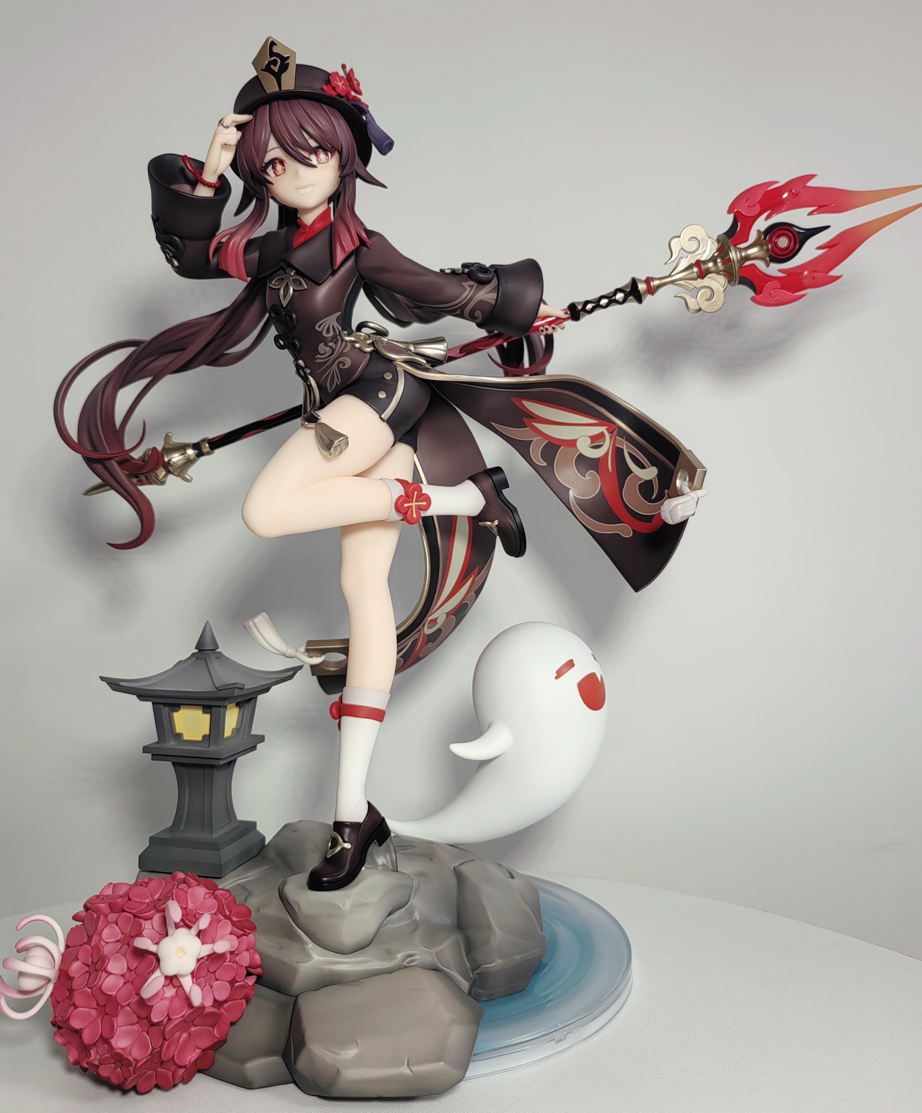 胡堂主的手办,动态和构图在原神目前所有的手办里