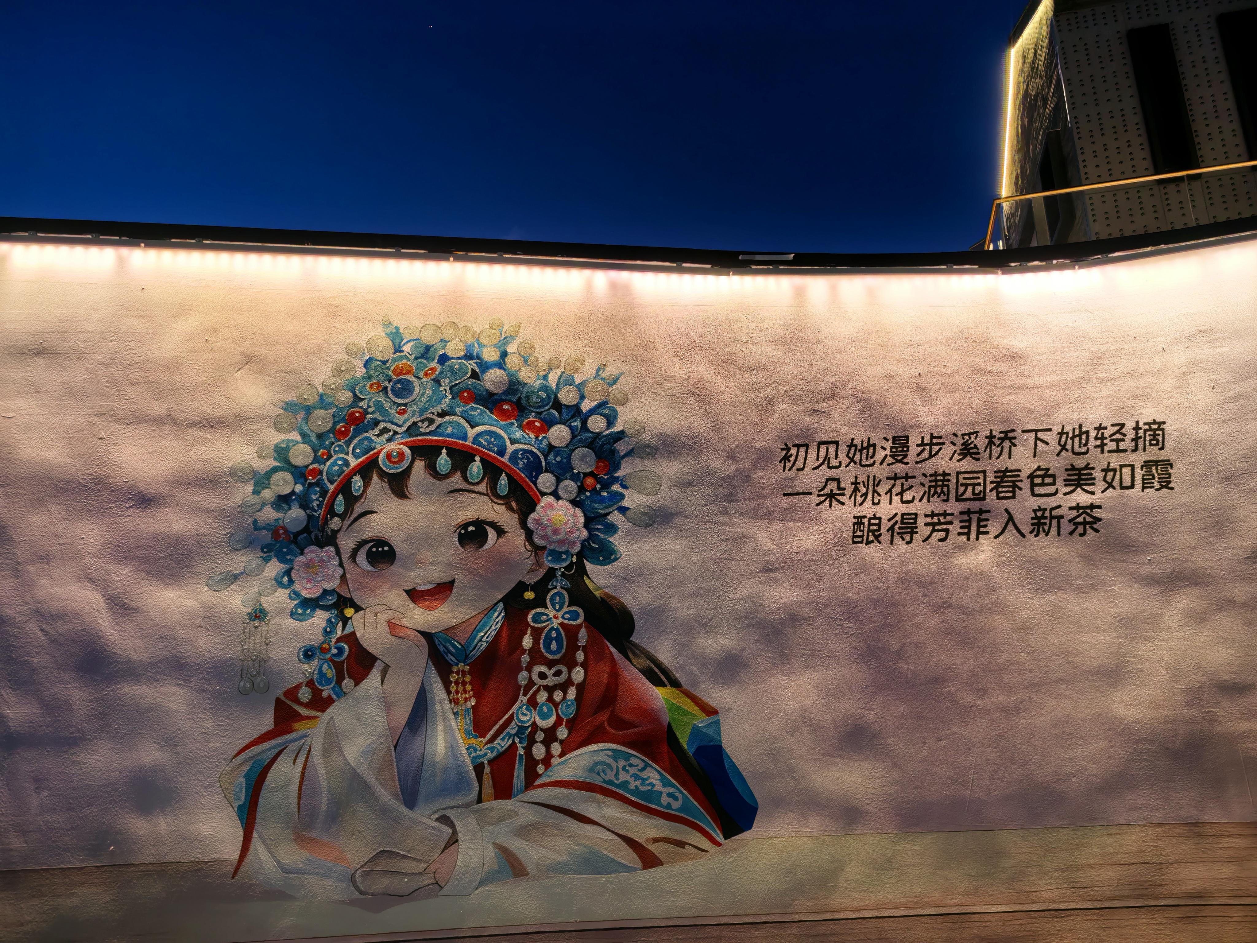 很喜欢这几幅女子墙画,一头珠翠