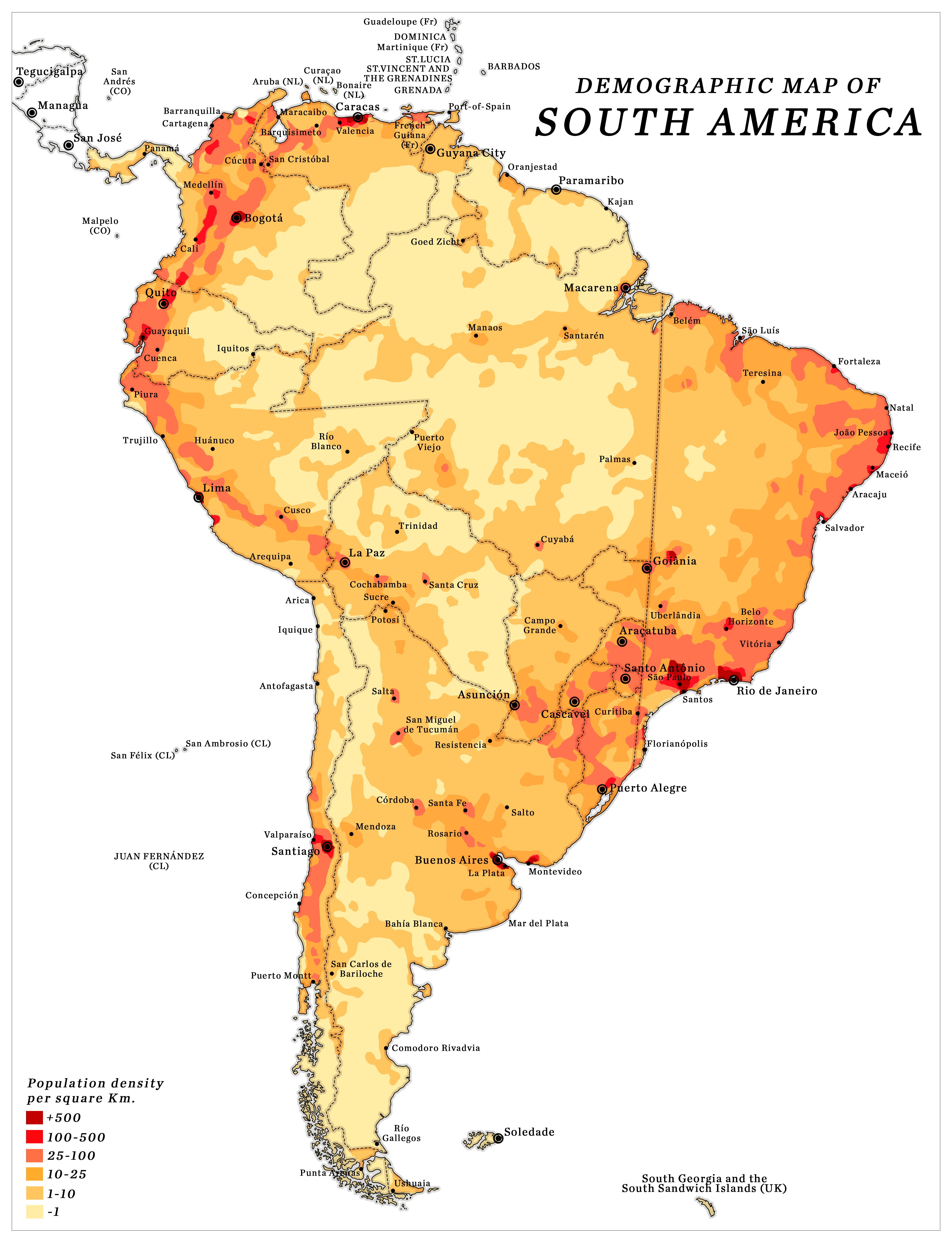 巴西#葡萄牙#历史知识图3为人口密度图图2为语言分布图图1为遵守条约