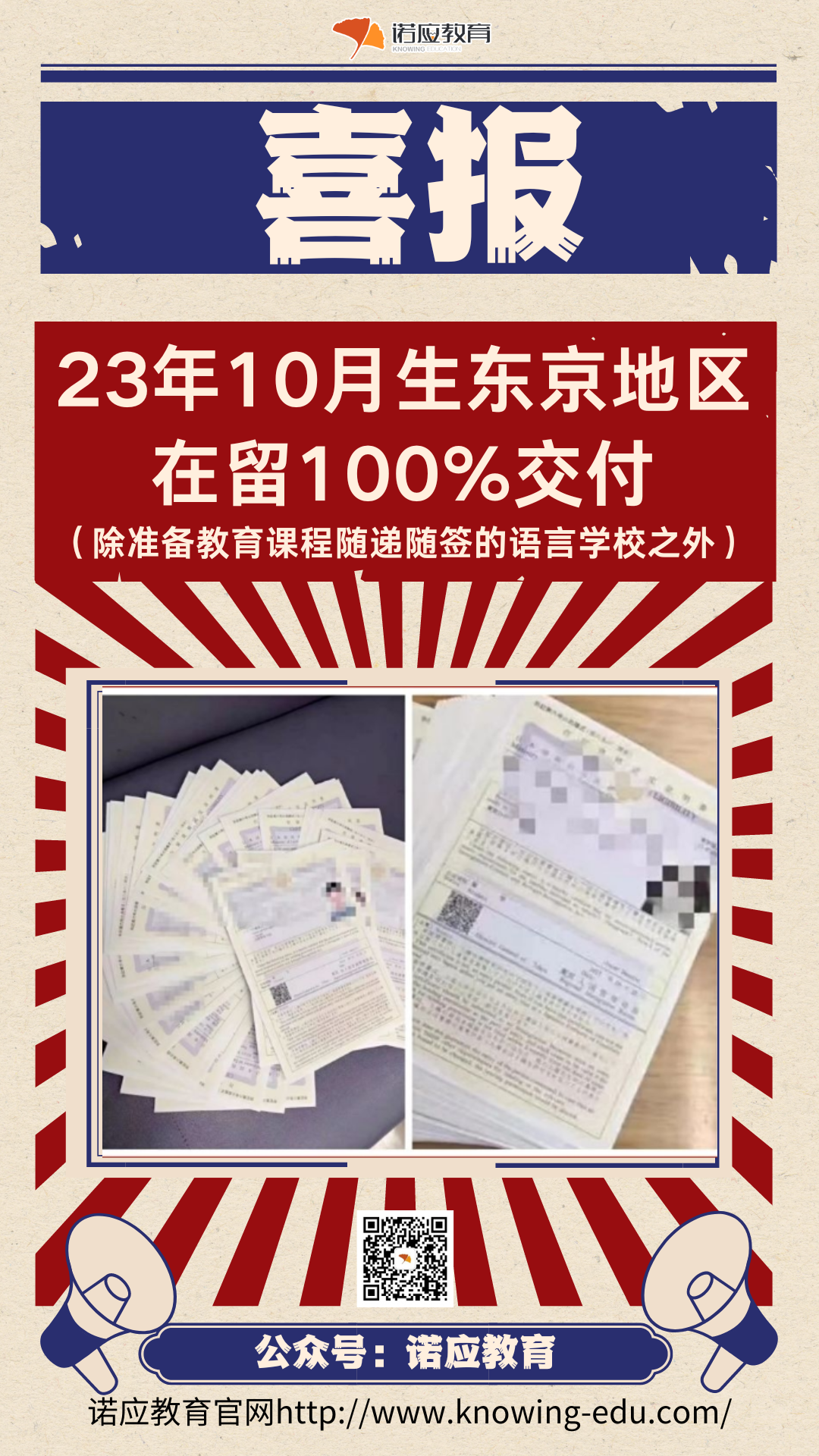 诺应教育 的想法: 好消息!诺应教育东京地区2023年10月生【在留全员交付】(注:除准备教育课程随递随签的语言学校之外)。预祝10月留学新生 ...