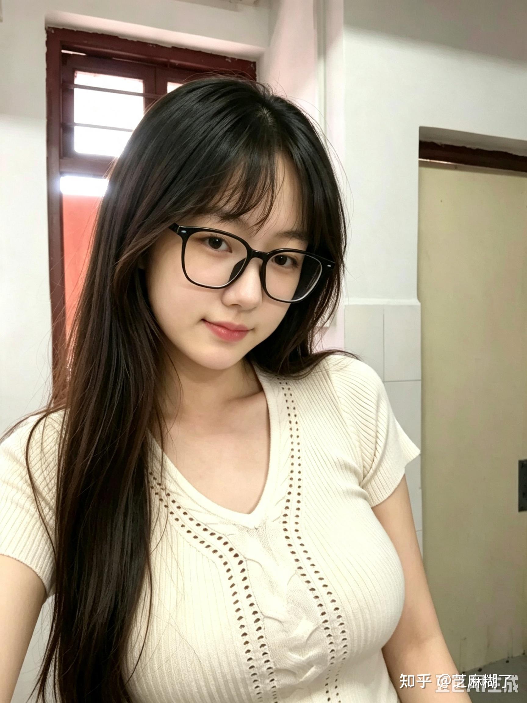 芝麻糊了 的想法: 一、人物主体1. 面部五官与特征年轻东亚女生,佩戴黑框方形平光眼镜;脸型圆润柔和,淡自然眉,下垂眼,… - 知乎