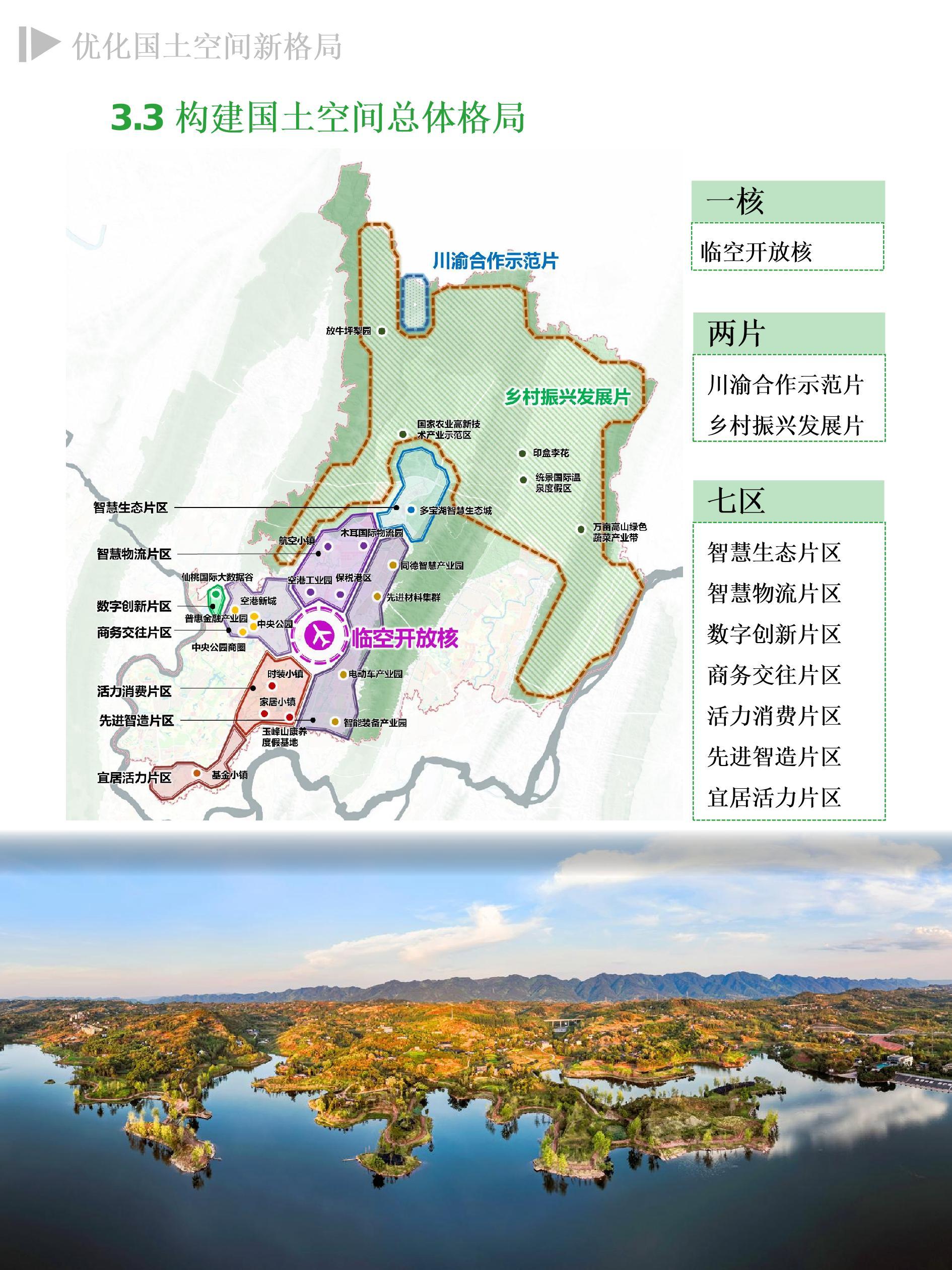 渝北区国土空间分区规划之国土空间总体格局