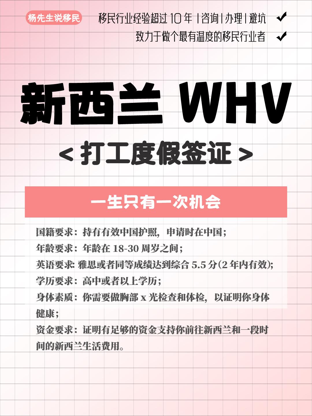 的想法: 新西兰打工度假签证英文全称:working holiday visas