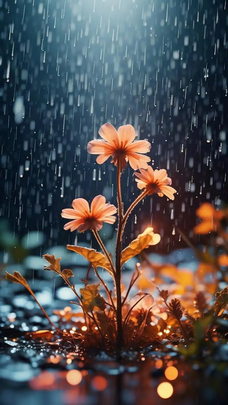 阳光明媚,或许心情灿烂今天突然发现,下雨也不错,一种治愈的
