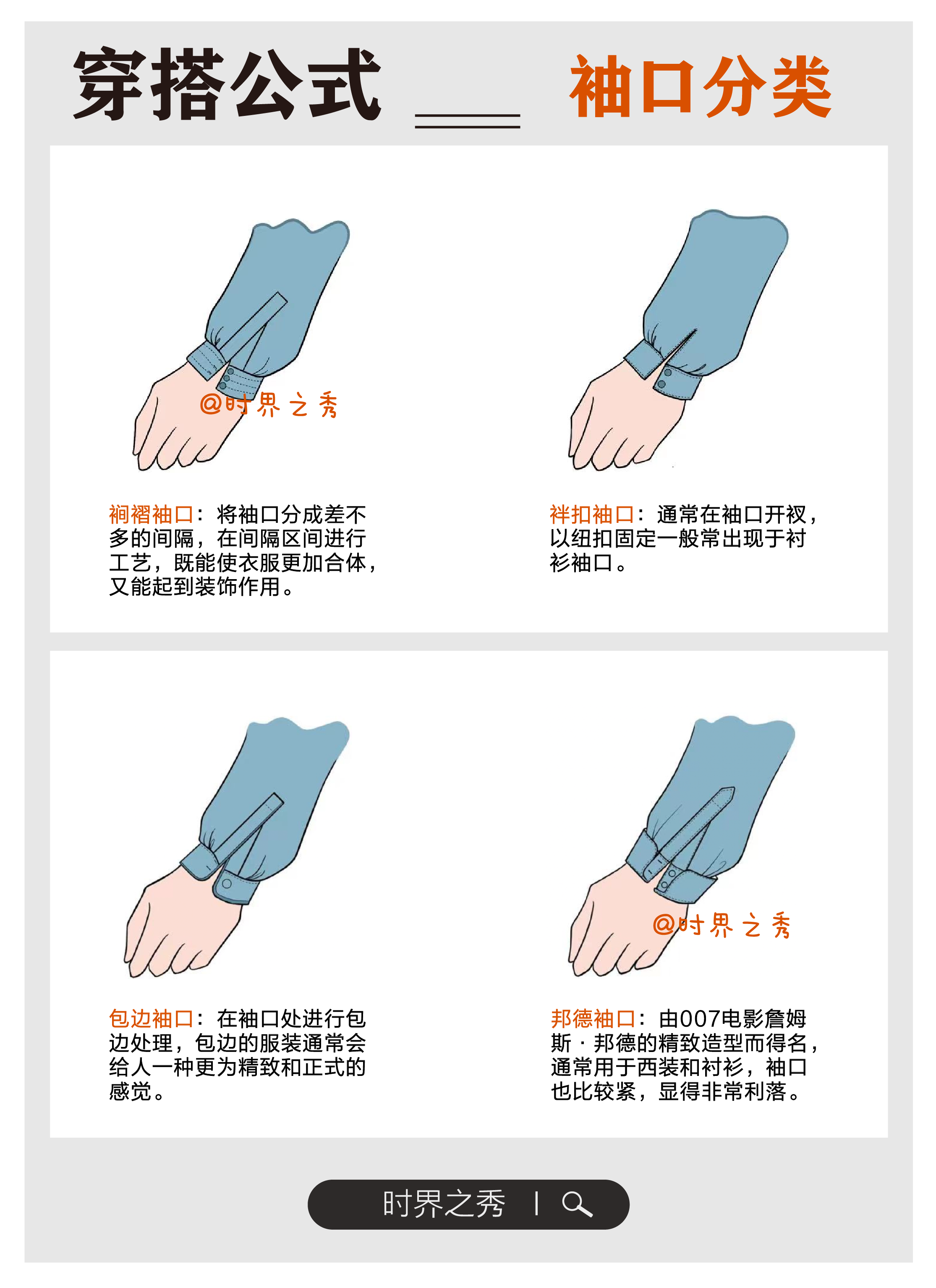 时界之秀 的想法: 服装知识|不同袖口的名称及特点 | 服装知识|不同袖口的名称及特点在服装中我们能够看到不同部位的各种… - 知乎
