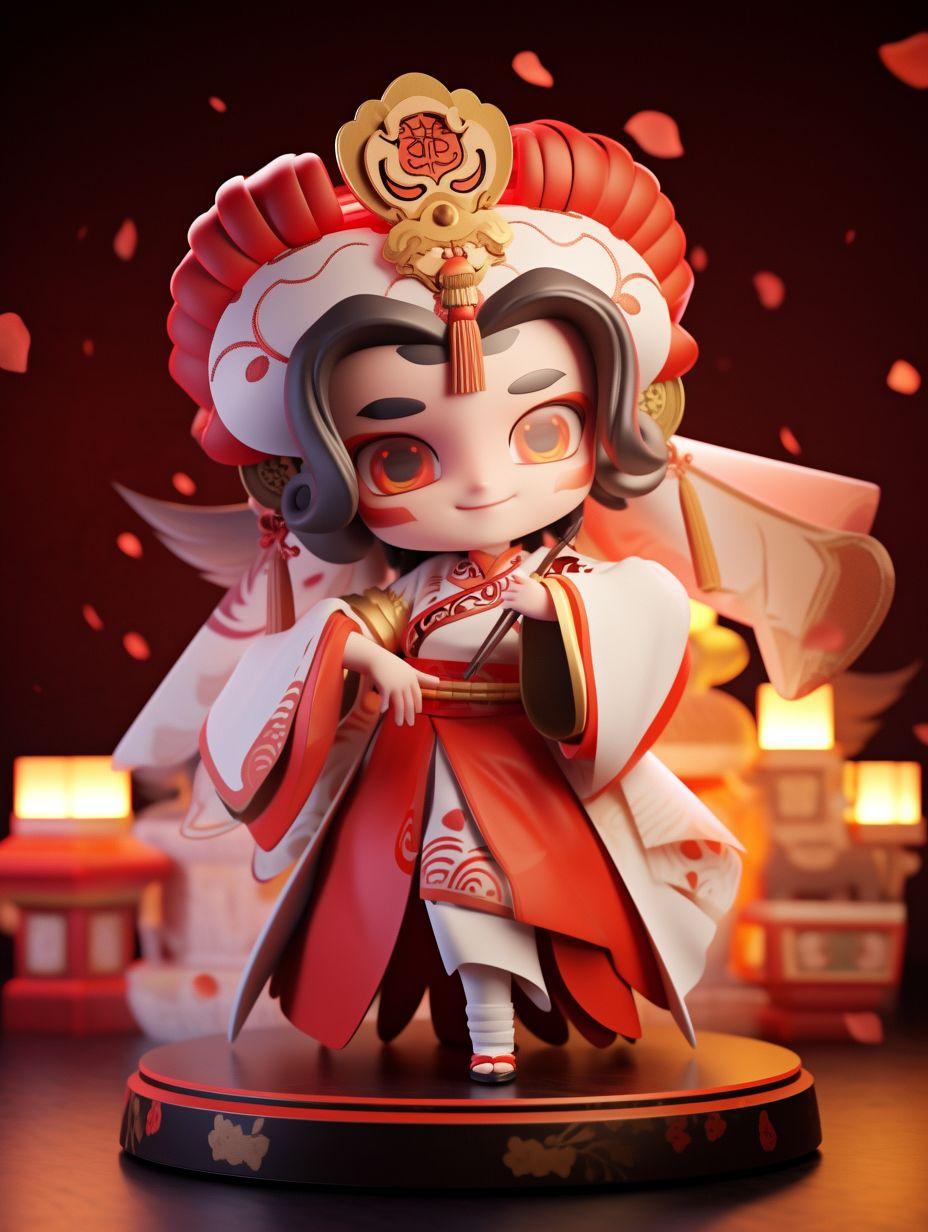 橙萌 的想法: ai绘制3d手办唐朝舞女手办模型7878 | 95创作经验