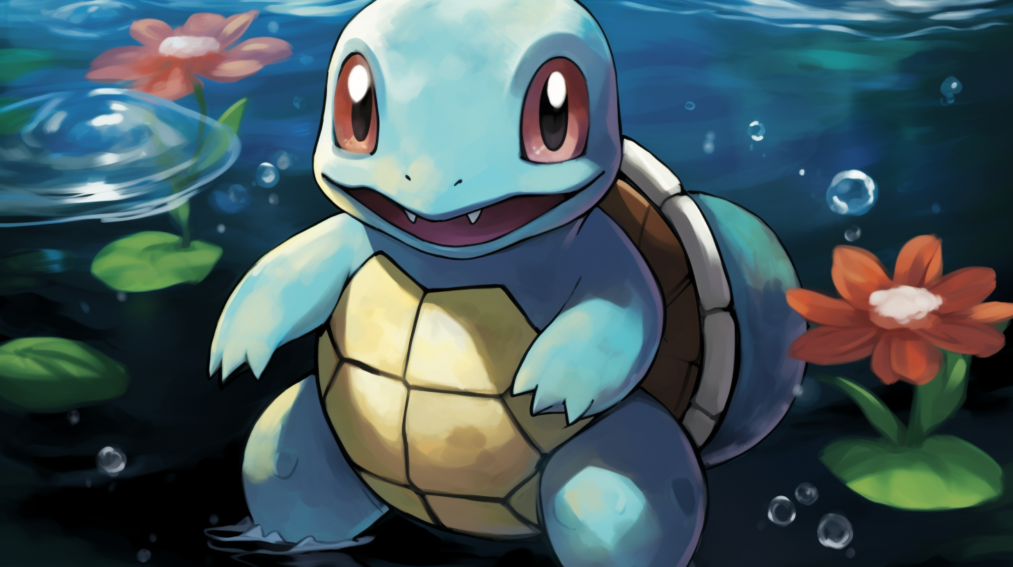 agai 的想法: 让midjourney制作了三张杰尼龟不同时期的图片,给到的